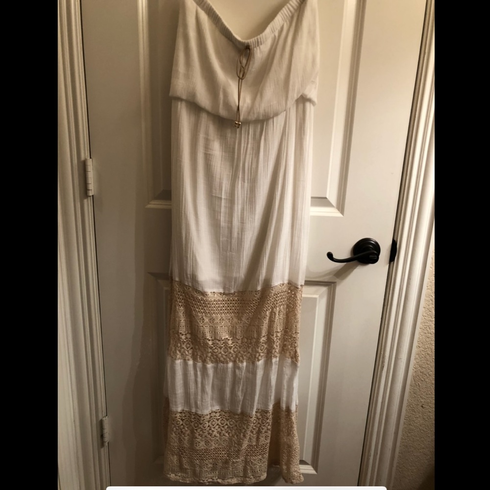 Strapless beach maxi dress